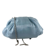 LA REGALE Mackenzie Shimmer Pouch Clutch Sky Blue - £30.95 GBP