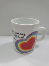 Vintage 1983 Avon Easter Rainbow The Love Mug Coffee Cup!  Rainbow Heart... - £6.91 GBP