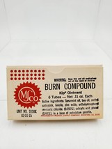 Vintage Medical Supply Co MSCO First Aid Burn Ointment Kit Orig Box 4 Tubes - $368.31 MXN