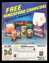 1984 Kingsford Charcoal FREE Purchase of Nestea Circular Coupon Advertis... - £15.15 GBP