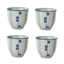 Set of 4 Chinese Porcelain Teacups Ceramic Tea Cups Small Teacups Great Gift [K] - £51.61 GBP