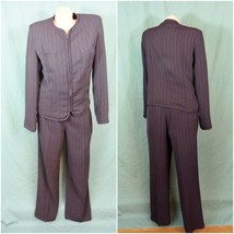 Courtenay Pinstripe Pants Suit 10 Jacket Lined Career - £17.46 GBP