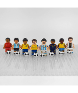 8pcs FIFA Football Players Minifigures Set Messi Ronaldo Mbappe Pele Mar... - $18.99