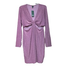 Wild Fable Women Metallic Vibrant Purple Glitter Cut-Out Bodycon Dress Small New - £10.14 GBP