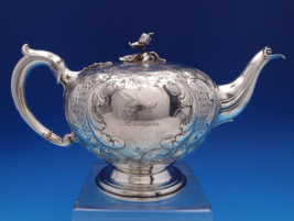 Elkington English Victorian Sterling Silver Tea Pot 3-D Finial Chased (#... - $51,985.62 MXN