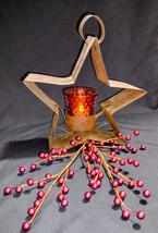 handcrafted star candle holder - $28.00