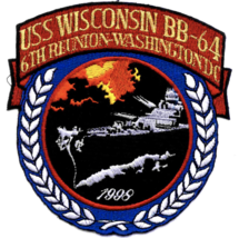 5&quot; Navy Uss BB-64 Wisconsin 6TH Reunion Washington Dc Embroidered Patch - £23.44 GBP