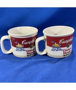 Set of 2 - 1997 Campbells Feel Mm Mm Better! Chicken Noodle Soup Mugs We... - £12.54 GBP