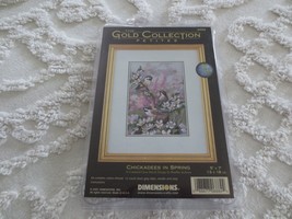 DIMENSIONS Gold Collection CHICKADEES IN SPRING Cross Stitch SEALED KIT ... - $15.00
