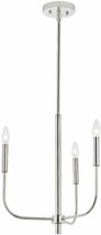 3 Light Candle Chandelier with Polished Nickel Finish Pendant Lighting 1... - $66.32