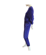 Honey Dew Pajama Set Women&#39;s Sz Small Purple Velour Long Sleeve Top Loun... - £14.14 GBP