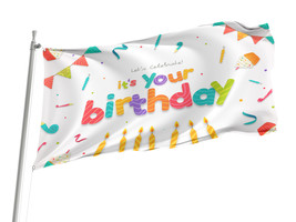 Flag 3x5 outdoor, Let&#39;s celebrate, Birthday,Size -3x5Ft / 90x150cm, Gard... - £23.29 GBP