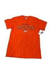 NFL Team Apparel Denver Broncos Football Shirt  Cotton Orange NWT Men’s ... - £17.44 GBP