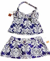 Swim Systems Victoria Underwire Halter Tankini w/Skirted Bottoms Sz S NW... - $76.50