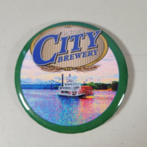 Vintage La Crosse City Brewery Button Pinback Pin 3 in Diameter - £7.49 GBP