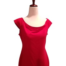 Red Swing Dress Off Size L Off Shoulder Cap Sleeve Party Date Night Holi... - £23.87 GBP