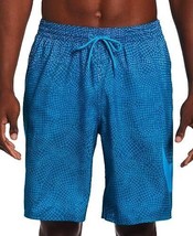 Nike Men&#39;s 9&quot; Grid Swoosh Volley Swim Shorts Trunks Medium Electric Blue NESS... - £50.06 GBP