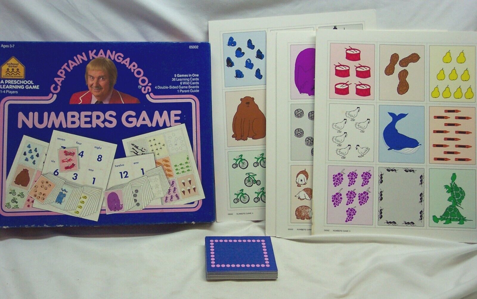 VINTAGE 1987 CAPTAIN KANGAROO&#39;S Number Game Preschool Learning GAME 1980&#39;s - $19.80