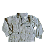 pre-own CALVIN KLEIN Baby Boy Gray Moto Jacket sz 12m Multi-pockets Swea... - $10.79