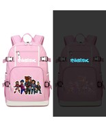 Roblox Theme Luminous Series Pink Backpack Daypack Schoolbag Five Roles - £33.52 GBP