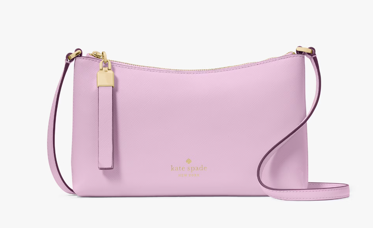 New Kate Spade Sadie Crossbody Saffiano Leather Berry Cream - $65.01