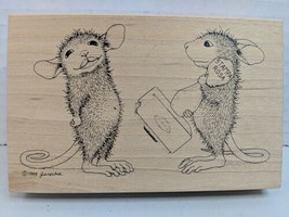 Stampa Rosa 1998 House Mouse &quot;Stamp a Kiss&quot; Wood Rubber Stamp Limited Edition - £14.93 GBP
