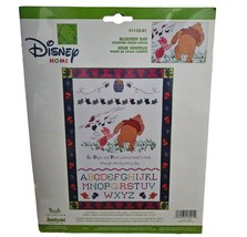 Disney Janlynn Pooh BLUSTERY DAY 14&quot; x 19&quot; Counted Cross Stitch Kit #1132-01 NEW - £18.64 GBP