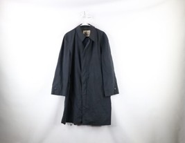 Vtg 50s Streetwear Mens 42R Distressed Rain Topcoat Trench Coat Jacket Plaid USA - £44.60 GBP