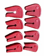 Set of 8 Red Golf Club Iron Headcovers 3-Iron To Pitching Wedge Good Con... - £14.07 GBP