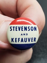 Stevenson and Kefauver campaign pin - Adlai Stevenson - Estes Kefauver - $13.78