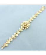 Italian Designer Flower Bracelet in 14k Yellow Gold - $3,236.50