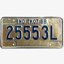 1989 United States Indiana Base Truck License Plate 25553L - £13.23 GBP