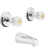 Double Handle Wall Mounted Tub Only Faucet 2-Handle Chrome Bath Faucet - $50.76