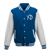 The Weeknd XO Rib Knitt Royal Blue &amp; White Unisex Varsity Jacket - $66.38 CAD+