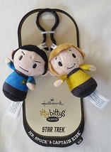Hallmark Itty Bittys Clippys Star Trek Mr. Spock &amp; Captain Kirk Plush Clippy - £10.34 GBP