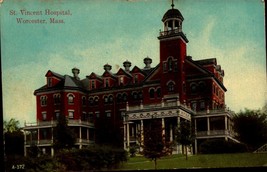 VINTAGE POSTCARD -St Vincent&#39;s Hospital Worcester MA EARLY 1900&#39;s -bk39 - $7.92