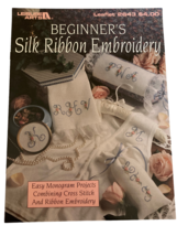 Leisure Arts Cross Stitch Pattern Beginners Silk Ribbon Embroidery Monogram 2643 - £3.12 GBP