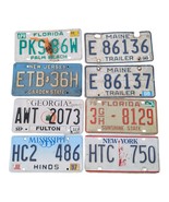 8 Vintage License Plates Expired Florida New York Maine Jersey - $563.24 MXN