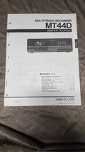 YAMAHA MULTITRACK RECORDER MT44D SERVICE MANUAL WITH SCHEMATICS  - $15.99