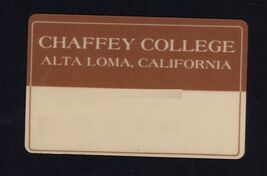 CHAFFEY COLLEGE Alta Loma CALIFORNIA * 1985 plastic student Identificati... - $7.87