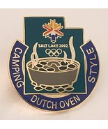 2002 Salt Lake City Winter Olympics Camping Style Dutch Oven Pin - £21.90 GBP