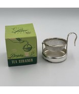 Vintage Ekco 294 Silver Plate Tipable Tea Bag Strainer/Holder/Rest w/ Ha... - $15.90