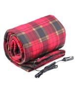 Heated Electric Warming Micro Plush Red Buffalo Plaid Throw Blanket Bidd... - £70.33 GBP