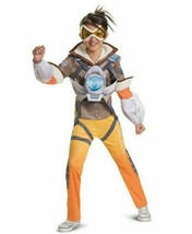 NEW Tracer Overwatch Halloween Costume Cosplay Child Girls Small 4-6X Me... - £13.33 GBP