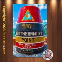 The Southern Most Point Key West Florida 8x12 In. Aluminum Sign - £15.38 GBP