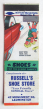 Russell&#39;s Shoe Store - Leominster, Massachusetts 20 Strike Matchbook Cover MA - £1.38 GBP