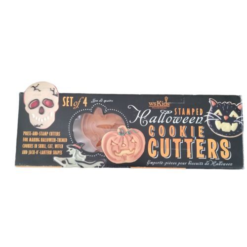 Cookie Cutters Halloween Williams Sonoma Jack o Lantern Black Cat Witch Skull - $29.94
