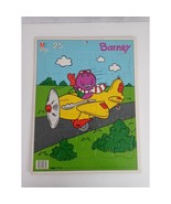 1993 Frame Tray Puzzle Barney Airplane 25 PC - $9.85