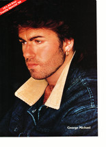 George Michael teen magazine pinup clipping side profile shot raised eye... - $3.50
