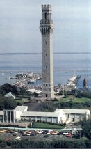 Pilgrim Monument, Town Hill, Provincetown, Cape Cod, Mass. Postcard - £2.75 GBP